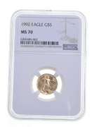 MS70 1992 $5 American Gold Eagle - Graded NGC