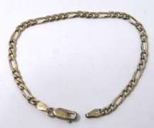Italian Sterling Silver Figaro Necklace and Bracelet