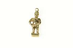 8K Yellow Gold 3D Manneken Pis Brussels Belgium Statue Charm/Pendant
