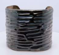 Vintage Sterling Silver Mexiso Cuff Bangle