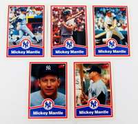 5 Mickey Mantle MLB Baseball Cards