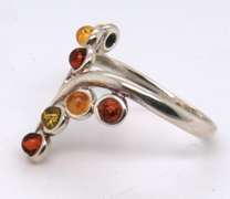 Sterling Silver Amber Ring