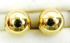 14K Yellow Gold 7MM Ball Stud Earrings