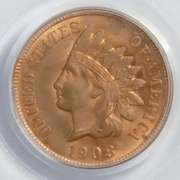 1908 MS 63 Red Brown Old Rattler PCGS Indian Cent