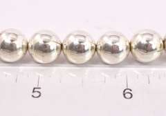 Heavy Beaded Necklace in Sterling Silver