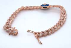 Sterling Silver CZ Curb Link Bracelet