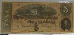 Confederate: 1864  $5 Richmond, circ, signed & numbered