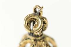 Gold Filled 3D Ornate Crown Jewels Royalty Symbol Charm/Pendant