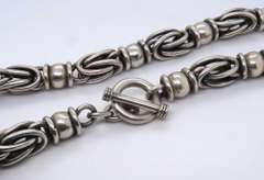Vintage Heavy Sterling Silver Necklace