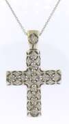 Fabulous 18kt apx .75ctw Diamond Cross Pendant on Chain