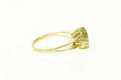 14K Yellow Gold Pear Peridot Diamond Accent Statement Ring