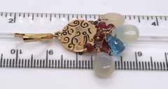 Great Zoe B Multi Gemstone Dangle Earrings in Yellow Gold