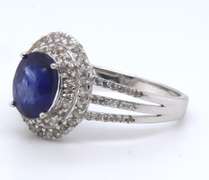 Sterling Silver Blue Gemstone Ring