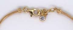 Dreamy Yellow Gold CZ Station Bracelet w Charms
