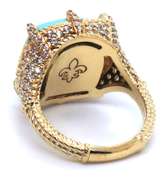 Judith Ripka Turquoise and Diamond Vermeil Ring