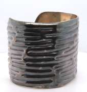 Vintage Sterling Silver Mexiso Cuff Bangle