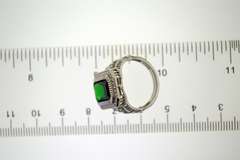 Sterling Silver Green stone Ring