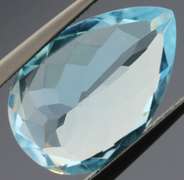 Pear cut 6.35ct Swiss blue Topaz