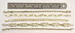 Diverse Group of 5 Sterling Bracelets