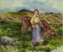Pierre Auguste Renoir, La Femme La Vache et le Mouton