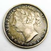 Rare 1872 Newfoundland 20 Cent Coin