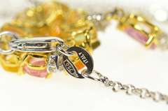 18K White Gold 19.11 Ctw Amethyst Drop Sapphire Diamond Necklace