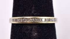 Dainty Diamond Band Ring in Yellow Gold
