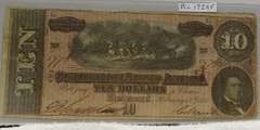 Confederate: 1864  $10 Richmond, circ, signed & numbered