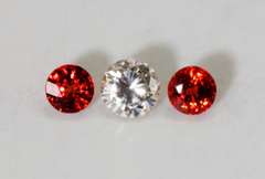Yummy Orange Sapphire & Diamond Suiute of 3