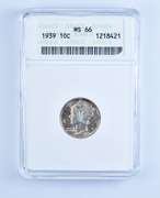 MS66 1939 Mercury Dime - Graded ANACS
