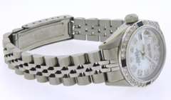 Rolex Datejust 26mm Mop Dial & Sapphire Diamond Bezel Watch