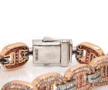 Glamorous 10kt White & Rose Gold Diamond Bracelet