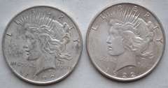 2 1922 Peace Dollars