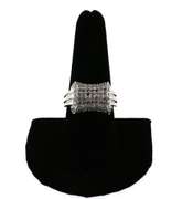 14k White Gold Diamond Cluster Ring