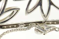 18K White Gold 1.70 Ctw Diamond Framed Flower Square Necklace