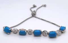 Vintage Sterling Silver Turquoise Bracelet