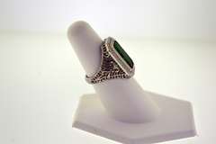 Sterling Silver Green stone Ring