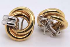 Fabulous 18kt Interlocking Circle Earrings
