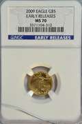 Flawless 2009 $5 American Gold Eagle. NGC MS70 ER