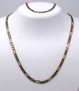 Italian Sterling Silver Figaro Necklace and Bracelet