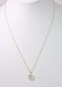 Precious Pearl Heart Pendant Necklace in 14K Yellow Gold