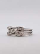 14kt Solid White Gold Diamond Band Ring