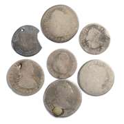 Lot Of 1/2 &1 Reale Spanish Colonial Coins