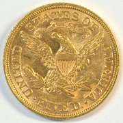 Lustrous BU 1880 US $5 Liberty Gold Piece