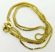 18 Inch 14K Yellow Gold Box Link Chain