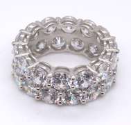 Sterling Silver Cubic Zirconia Wide Band
