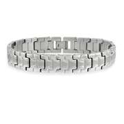 Stainless Steel Brushed and Polished Men's Link Bracelet