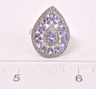 Incredible Purple Gemstone Ring in White Gold