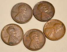 4 1909 VDB Type Lincoln Cents