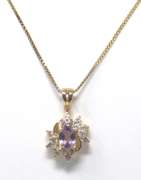 Sterling Silver Flower Design Pendant on Chain